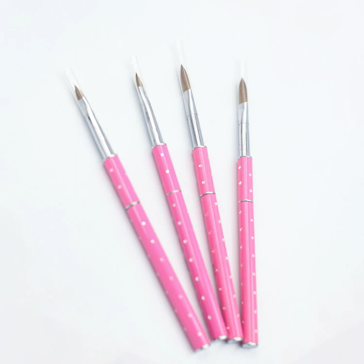 4 pcs mixed pink rod nail brush