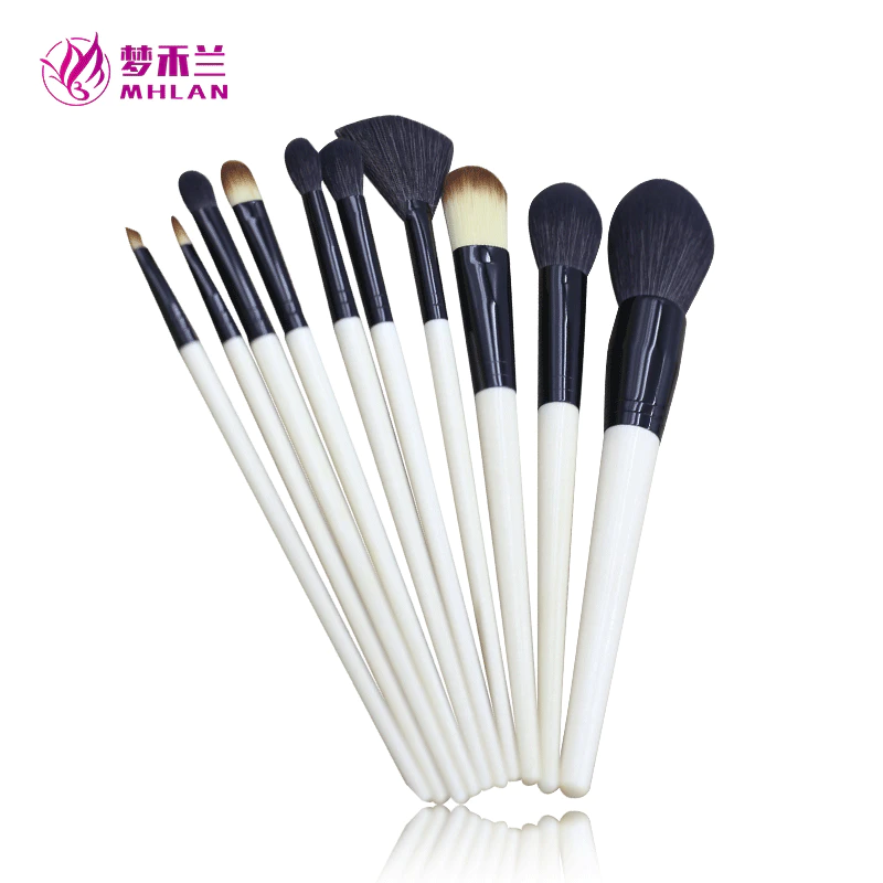 Professional cheap p 10pcs natural color kabuki makeup set