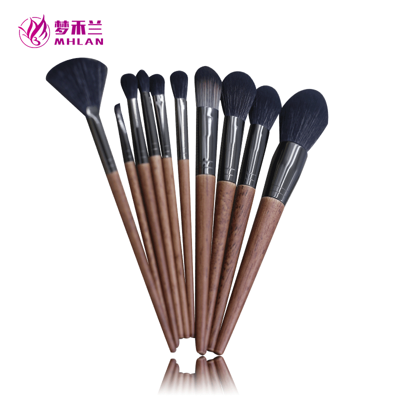 Best 10pcs makeup brush with vintage wood handle