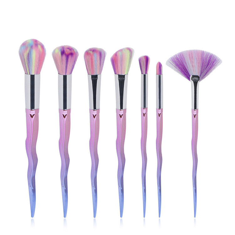 Candy color synthetic hair special flowering branch handle cosmetic brush set