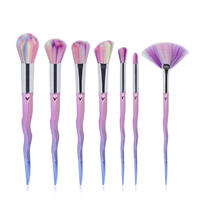 Candy color synthetic hair special flowering branch handle cosmetic brush set