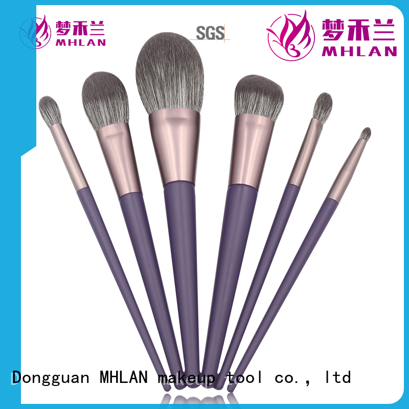 MHLAN custom travel makeup brush set from China for cosmetic
