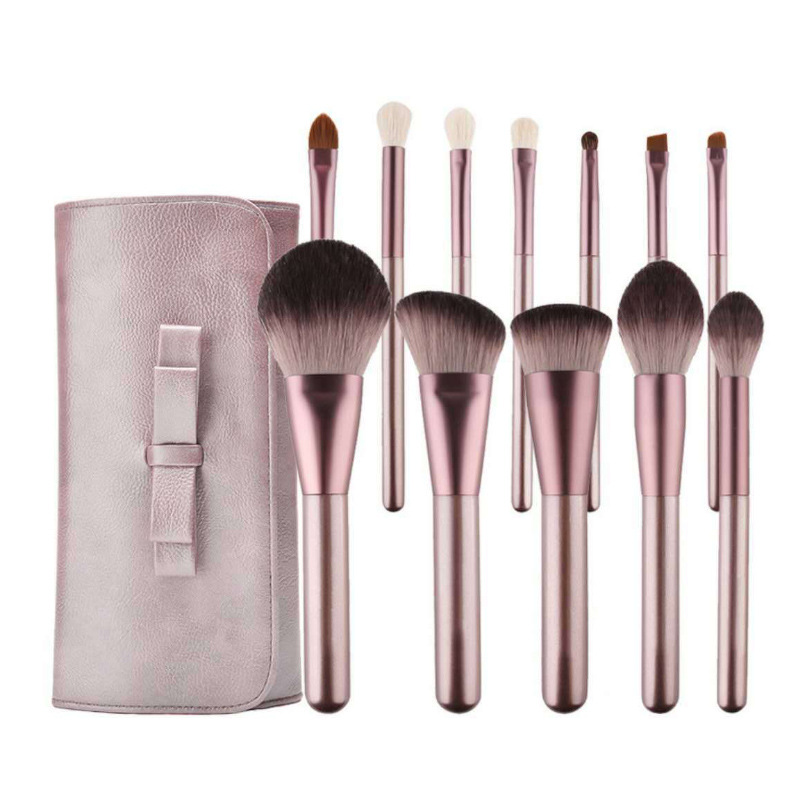 MHLAN mini grape 12 pcs synthetic hair makeup brush set