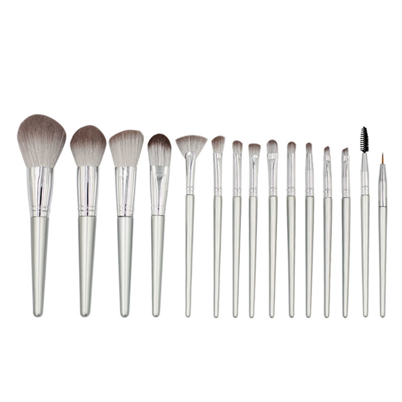 China Luxury design solid wood silver makeup brush guide Wholesale-MHLAN
