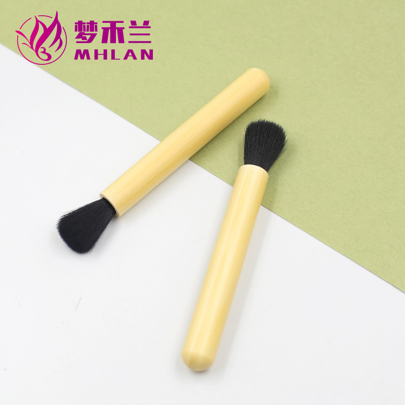 New bamboo handle with black hair single brush