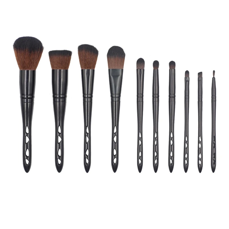MHLAN 10 makeup brush kit with hollow handle