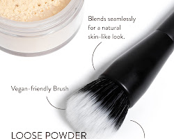 Powder brush for natural makeup look