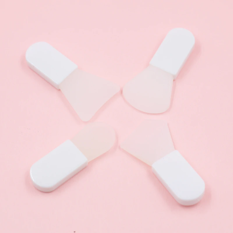 Mini pure white super soft silicone face mask brush